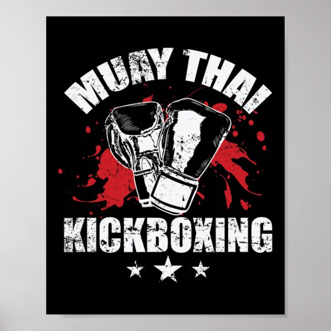 Affiche Techniques traditionnelles de Muay Thai Kickboxing (Devant)