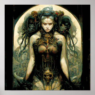 Affiche Technologie biologique Femme Imaginaire Sci-Fi