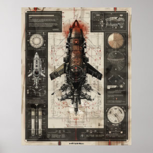 Affiche Technologie de schéma d'infographie hyperréelle av