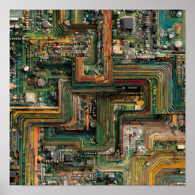 Affiche Technologie fracturée sans couture : Cartes de cir (Devant)