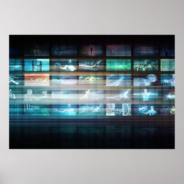 Affiche Technologie futuriste avec technologie de l'avenir (Devant)