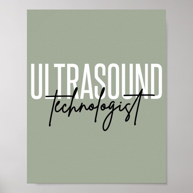 Affiche Technologue d'Ultrasound | Cadeaux techniques ultr (Devant)