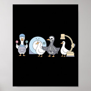 Affiche Technologue en radiologie Rad Tech Goose Minimalis
