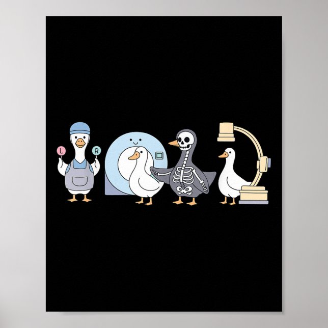 Affiche Technologue en radiologie Rad Tech Goose Minimalis (Devant)