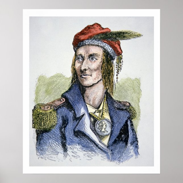 Affiche Tecumseh (1768-1813) (gravure colorée) (Devant)
