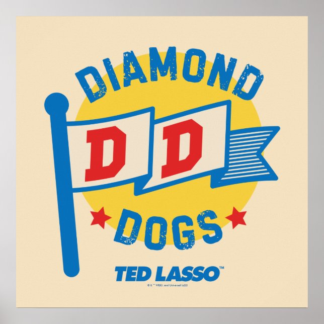 Affiche Ted Lasso | Diamond Chiens Pennant Graphisme (Devant)
