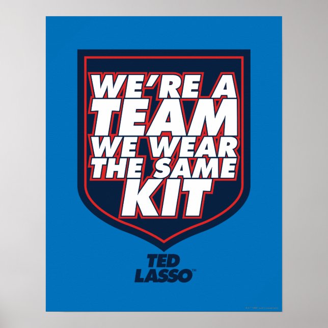 Affiche Ted Lasso | Nous sommes une équipe de typographie  (Devant)