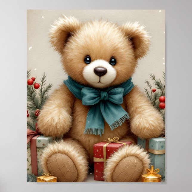 Affiche Teddy Bear Christmas Digital (Devant)