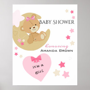 Affiche Teddy Bear Love Baby Girl Douche