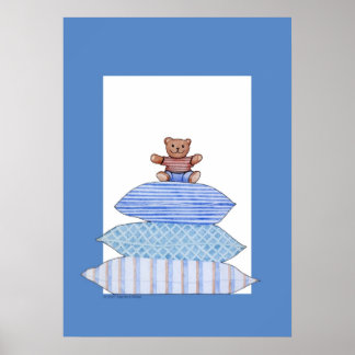 Affiche Teddy Bear sur les coussins