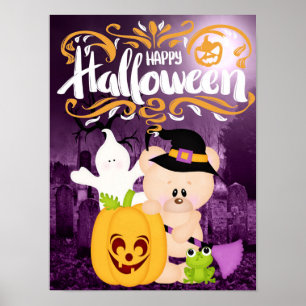 Affiche Teddy Bear Warlock - Happy Halloween