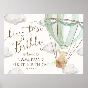 Affiche Teddy Mint Hot Air Balloon Beary Premier anniversa