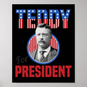 Affiche Teddy Roosevelt Pour Président Bull Moose Theodore