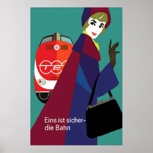 Affiche TEE 1962 des chemins de fer allemands Gran