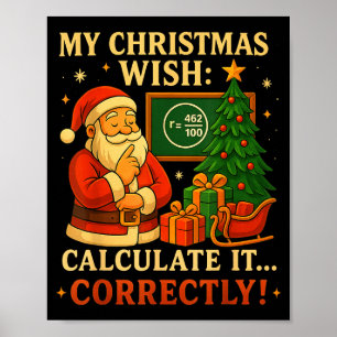 Affiche Tee drôle 67 Noël Math 67 Mème – Professeur 6 7