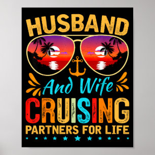 Affiche Tee Mari Épouse Croisière Vacances