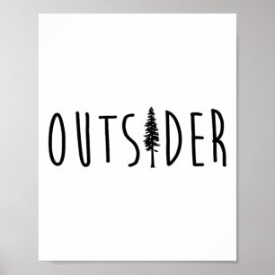 Affiche Tee Mountains Outsider Nature Randonnée Extérieur