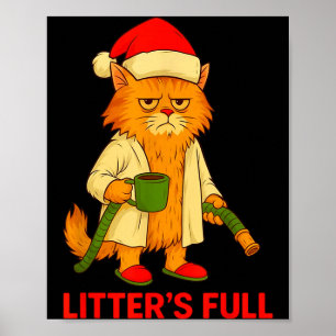 Affiche Tee Parodie Chat Litière Pleine _2