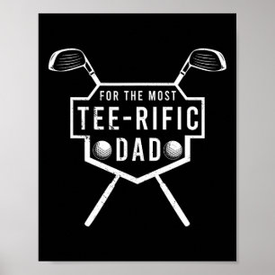 Affiche Tee-rific Papa Amusing Amateur de Golf et Fête des