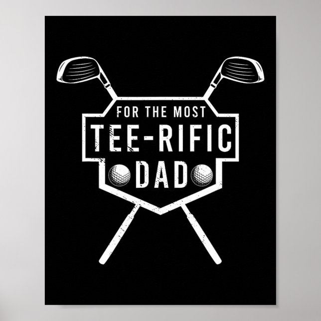 Affiche Tee-rific Papa Amusing Amateur de Golf et Fête des (Devant)
