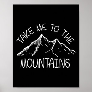 Affiche Tee-shirt cool randonnée en plein air - Emmène-moi