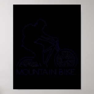 Affiche Tee shirt de vélo tout terrain Bmx Cadeau de cycli
