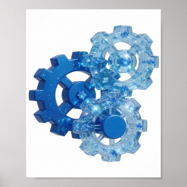 Affiche Tee-shirt Dynamic Blue BLUE GEAR (Devant)
