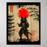 Tee-shirt graphique drôle d'art japonais de chat s