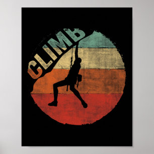 Affiche Tee-shirt vintage de grimpeur de montagne pour l'e