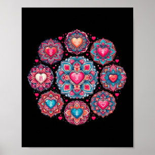 Affiche Tee-shirt Yoga Cœur Chakra Amour - Saint-Valentin 