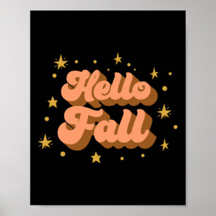 Affiche Tee - shirts graphiques d'automne - Bonjour automn