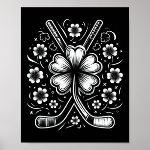 Affiche Tee St Patricks Day Chemise Shamrock Hockey St Pat