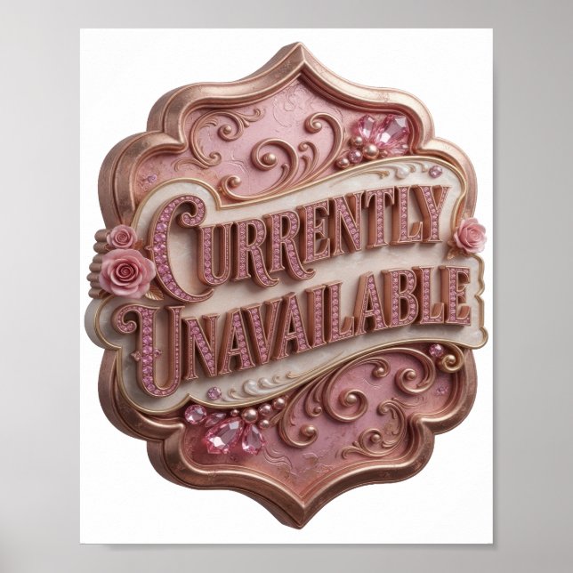Affiche Tee vibrant rose indisponible (Devant)