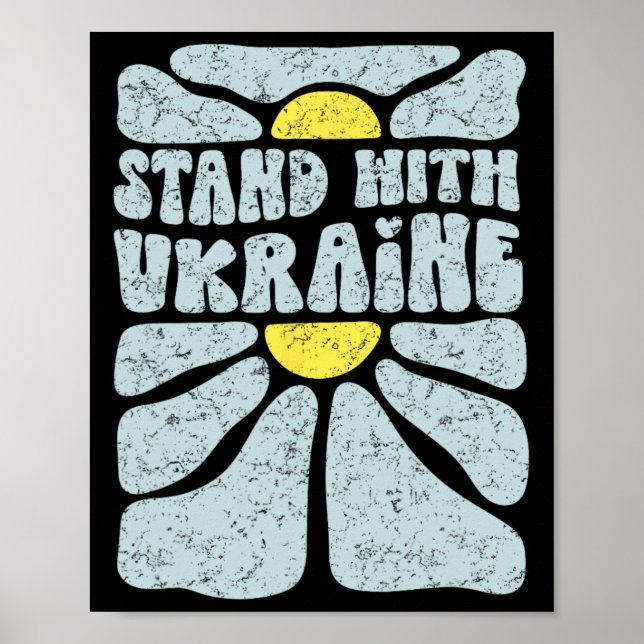 Affiche Tee Vintage Stand With Ukraine  (Devant)