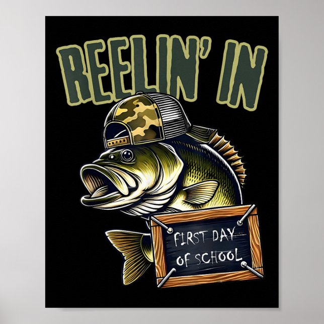 Affiche Teen Boys Fishing Reeling In First Day Of School B (Devant)
