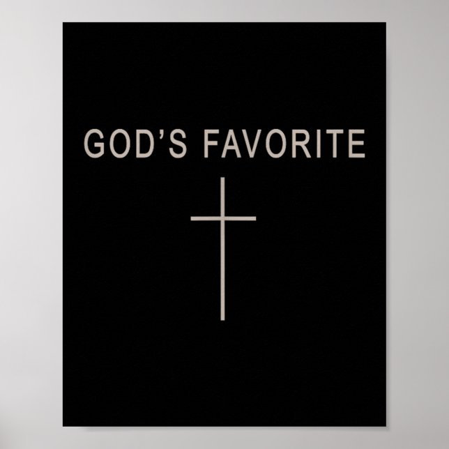 Affiche Teen Girl God's Favorite Christian Minimalist Todd (Devant)