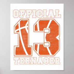 Affiche Teenager officiel 13e anniversaire Boy Party Byske
