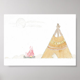 Affiche Teepee - copie de l'affiche 5x7