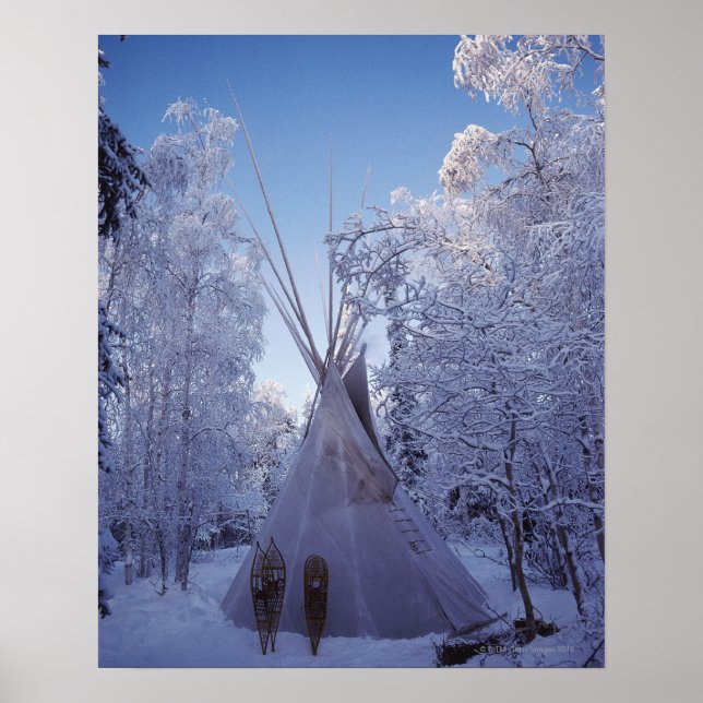 Affiche Teepee en hiver (Devant)