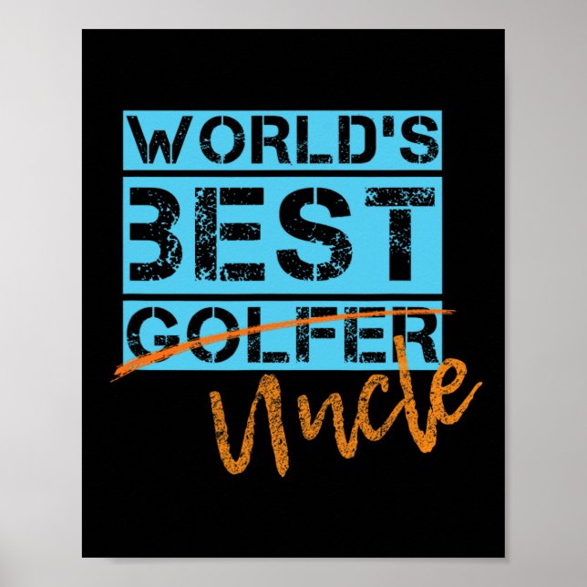 Affiche Tées de golf Denali Homme Oncle drôle de golf  (Devant)