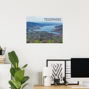 Affiche Tegernsee Bavière Lac Allemagne Panorama Souvenir