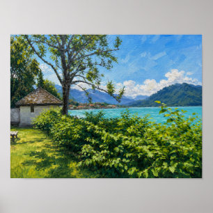 Affiche Tegernsee dans les Alpes