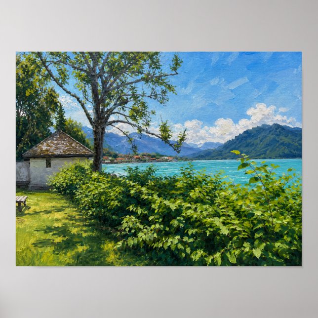 Affiche Tegernsee dans les Alpes (Devant)