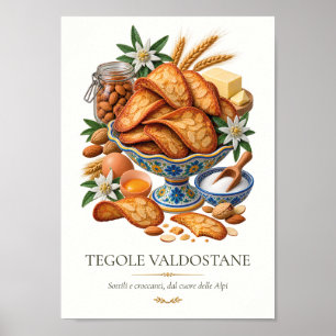 Affiche Tegole Valdostane – Vintage Italian Dessert