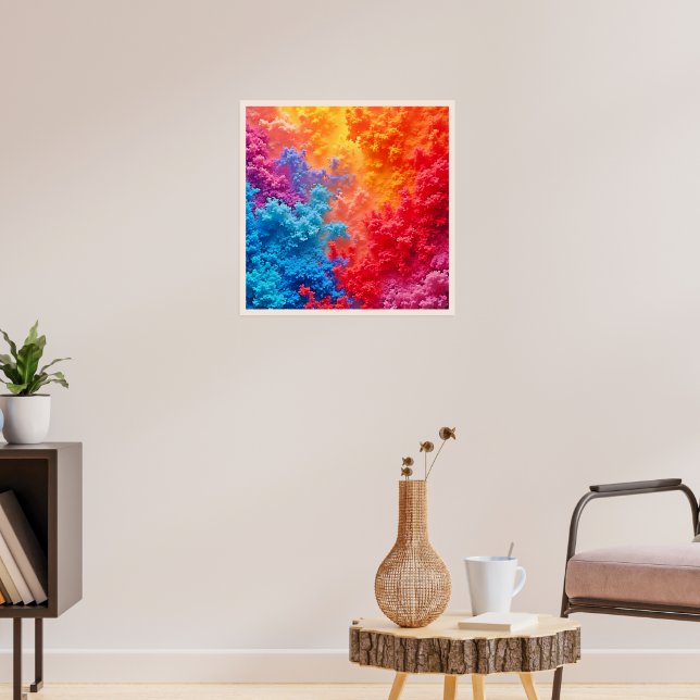Affiche Teintes de Nuages Abstraits Vibrants (Salon 3)