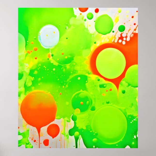 Affiche Teintes Vertes & Orange (Devant)