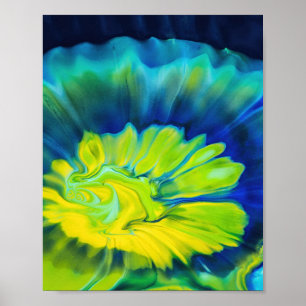 Affiche Teinture à tarte bleu et jaune