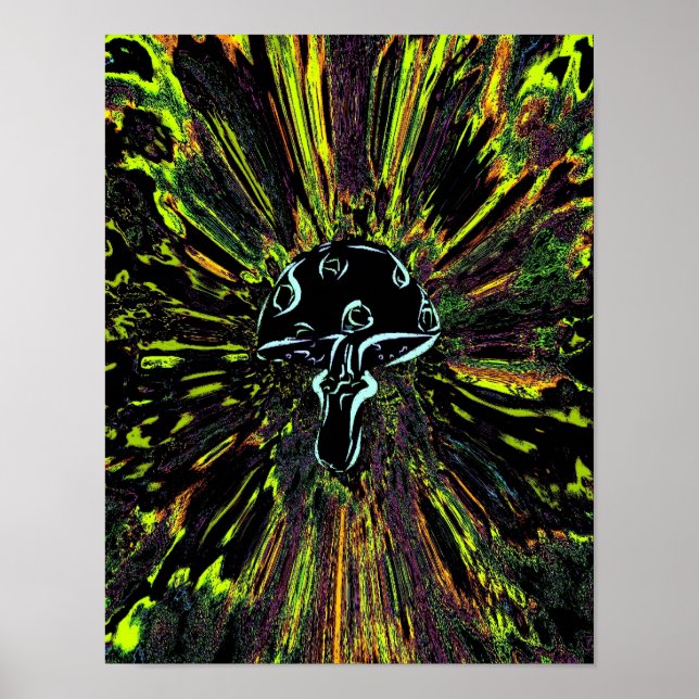 Affiche Teinture de type champignon noir (Devant)