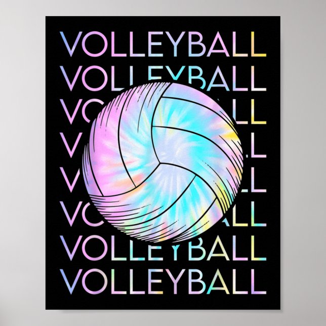 Affiche Teinture de volleyball (Devant)