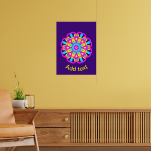 Affiche Teinture pourpre, rose et jaune